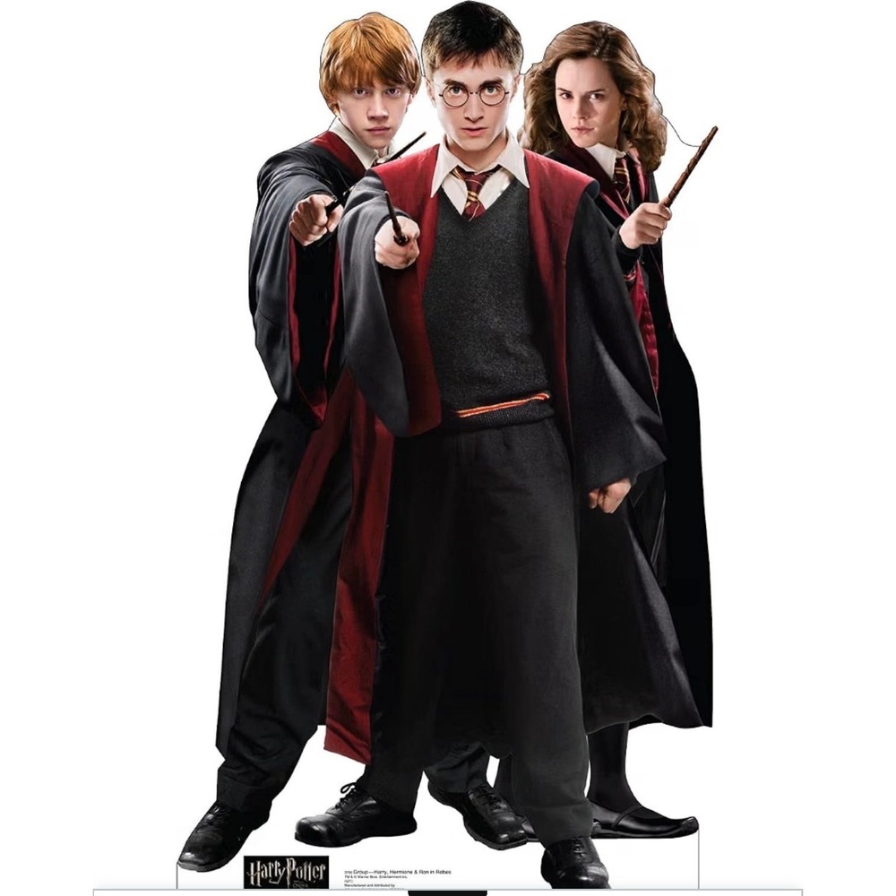 Harry Potter, Hermione, and Ron Lifesize Cardboard Standup 65"x39"
